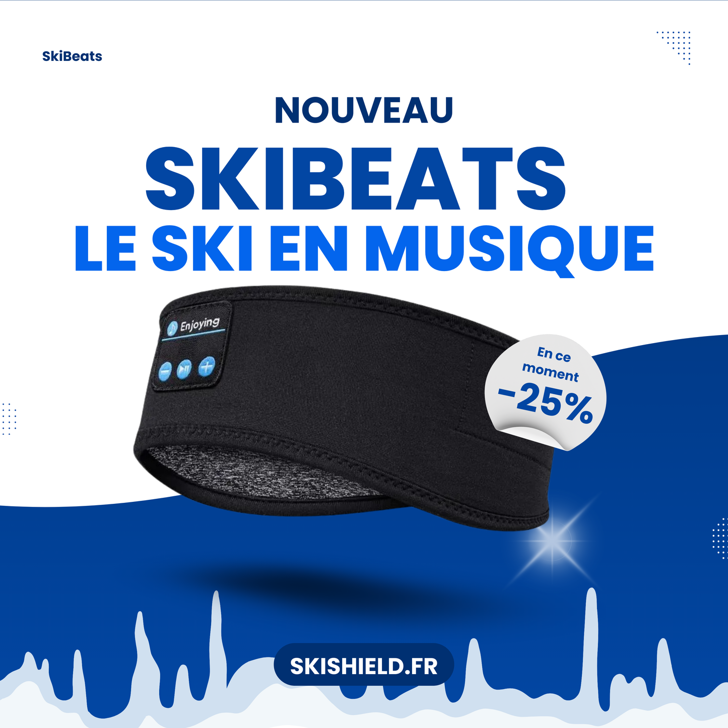 SkiBeats - Bandeau Ski Bluetooth